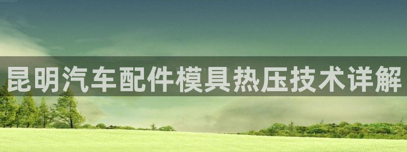易倍纤减肥反弹不：昆明汽车配件模具热压技术详解